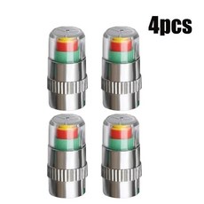 자동차 타이어 압력 표시기 게이지 경고 모니터링 밸브 캡 센서 외부 감지, 4. 4pcs, 1개