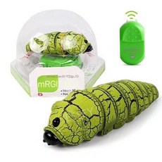 움직이는뱀 무선조종 파충류 RC 작동 동물 거미 장난감 전갈, 8. 리모콘 캐터필라 - 녹색, 1개