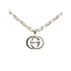 구찌 중고 2015-2025 스털링 실버 인터로킹 G 펜던트 체인 네크리스