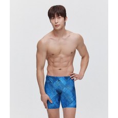 레노마수영복 남성 지오메트릭 3부 수영복 블루 RN-MS2G503-BU