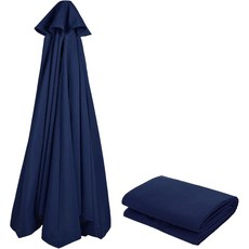 8 리브6 리브 파티오 우산 캐노피 교체 9피트10피트11피트13피트6.5피트7.5피트8.2피트 야외 폴리에스터 탑 없음 UV 50+ 페이드 및 찢어짐 방지 정원 잔디 뒷마당, Navy Blue, 9ft 8ribs