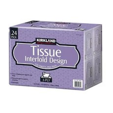 Kirkland Signature 科克蘭 三層抽取衛生紙 120抽, 1袋, 24包