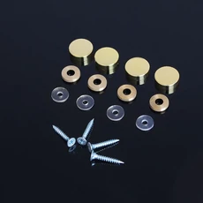 빌보드 장식 손톱 유리 패스너 거울 고정 스테인레스 스틸 나사 커버 가구 하드웨어 4 개, [04] 25mm, [02] Bright Gold, 02 Bright Gold_04 25mm