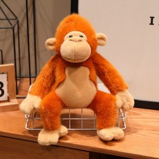 스토리원 ST-TOY-019 원숭이 오랑우탄 인형 동물 봉제 애착 선물, 카멜오랑우탄, 1개, 35cm