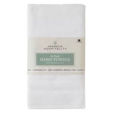 GRANDEUR 雙股紗 商用純棉毛巾 12入 40x76公分, 白色, 1個
