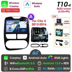 Srnubi 차량용 라디오 멀티미디어 플레이어 안드로이드 12 르노 클리오 4 2012-2019 2Din GPS 스테레오 DVD