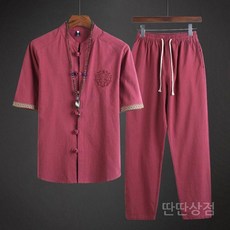 남자계량한복 개량한복 법복 스님복 절복 퓨전 여름 삼베옷 두루마기 세트