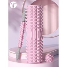 요가 필라테스 폼롤러 3종세트, 1세트, 핑크색