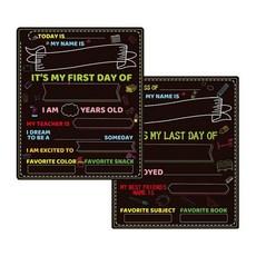 학교 첫날 Diy 작은 칠판 학교로 돌아 가기 양면 메시지 보드 사진 장식 매달려 기호, 원 사이즈, 디, 1개