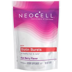 NEOCELL 妮兒 10000mcg高含量生物素軟糖 巴西莓口味, 30顆, 1袋