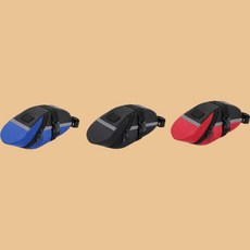 자전거 안장 고정용 안전 야광띠 대용량 수납 가방 뒷좌석 짐칸, 블랙, 1개