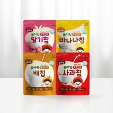 동결건조 과일칩 아이과자 4가지 맛 과일100% 간식, D.동결건조 과일칩 바나나 1봉, 12g