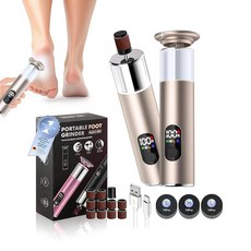 Juxujoin Electric Foot Callus Remover Rechargeable Remover for Feet【Variable 3-Speed & LED Light】【