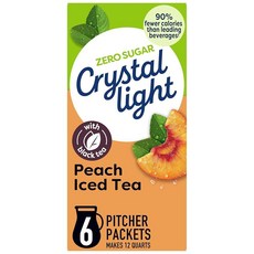 Crystal Light 피치 아이스 티 파우더 드링크 믹스 피처 패킷 6개입, 42g