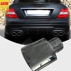 피스 배기 자동차 머플러 시스템 실버 테일 개조 파이프, 1. 1 piece inlet 63mm, 기본