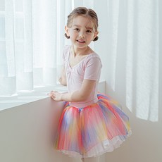 [삐에아떼르] 레오타드 베이직 면반팔(스커트 별도구매) 2002 핑크