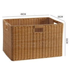 잡지 플라스틱 공간 바구니 신문 좁은 틈새 책 거실 보관 수납 라탄 라이트카라38*26... 1개, 편49 35 31cm삼발, 라이트49*35*31cm삼단추 * 1개