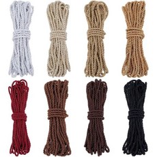 PH 팬더홀 43.7야드 트위스트 트림 코드 로프 3mm 땋은 새틴 8가지 색상 3겹 폴리에스터 실크 바느질 커튼 크리스마스 할로윈 갈랜드 핸드백 손잡이, PH 팬더홀 43.7야드 트위스트 트림 코드 로프 3m