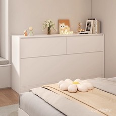 實木床頭櫃簡約現代長條置物櫃：家用臥室床邊收納窄縫櫃, 長120深35高92（默認白色）,市區（縣城）送貨安裝, 1個