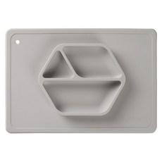 킨더 실리콘 식판 매트형, 그레이, 1개