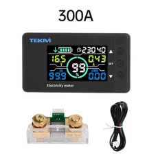 DC7.5-100V 배터리 모니터 디지털 쿨롱 계량기 LED 디스플레이 전압계 전류계 전력 계량기 전력계 배터리 용량 표시기, 1개