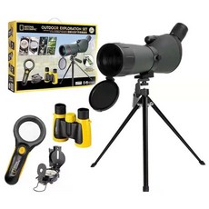 國家地理觀鳥鏡套裝 戶外探索套裝 望遠鏡 雙筒望遠鏡 放大鏡 指南針, 60x, 1套