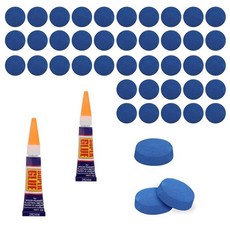 Vefungyan 수영장 큐 팁 교체 키트: 11 in1 당구 풀 수리 셰이퍼 도구 20개 포함 교체용 초크 5개 (메탈 블루), 큐 팁 13mm 40개