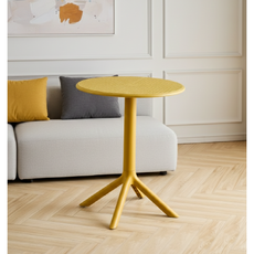 [당일출고] 선브리즈 플라스틱 야외테이블 카페테이블 정원 테라스 캠핑테이블, 옐로우