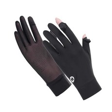 오드레포츠 낚시장갑 여성운전장갑 자외선차단장갑 여름장갑 손가락장갑 운전장갑 등산장갑 쿨장갑 여자골프장갑, 블랙, 1개