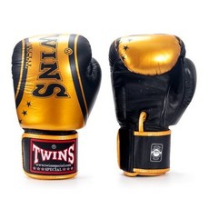 TWINS 限量款 手工真皮拳擊泰拳搏擊比賽拳套, 12oz, 1個, 黑金
