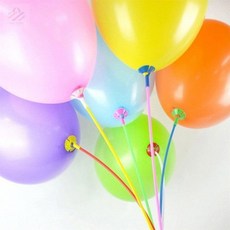 아띠디자인 풍선 컵 스틱 세트 10입 기념일풍선, 02 컬러