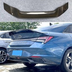 현대 엘란트라 기본옵션7 20-24년 R 스타일 ABS 블랙 트렁크 립 스포일러 바디 키트 호환, 유광 Black