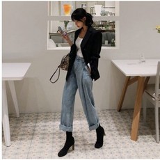 There she is 細褶牛仔褲, 一種顏色