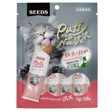 惜時 Puffy 帕菲Nee 泥泥 貓肉泥條 7gx10包, 1個, 鮪魚+龍蝦+離胺酸（7g*10), 70g, 鮪魚＋龍蝦