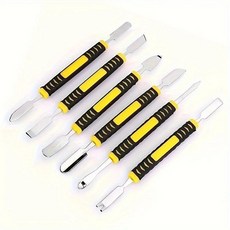 해체 도구 부팅 컬링 휴대폰 컴퓨터 노트북 수리 금속 프라이 6종 세트, 노란색, 1개