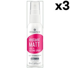essence Instant Matt 에센스 메이크업 픽서 인스턴트 매트 50ml 3팩, 1개