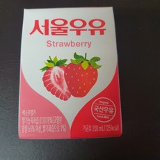 서울우유 딸기멸균우유, 200ml, 5개