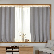 모던하우스 슬리피 100%암막 핀타입 반창문커튼 140x160 그레이 (2p)_BL3625018