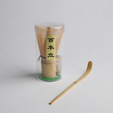 紅芳庭【日本抹茶茶筅】台灣現貨 日式竹製百本立茶筅 手工抹茶刷 宋代點茶茶具, 1個, 竹茶撥+百本立, 天然竹子色斑