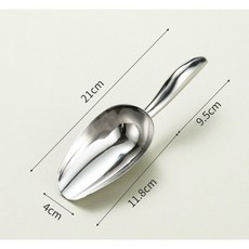 不鏽鋼多用途冰鏟 麵粉鏟 糖果鏟 鹹酥雞鏟 娃娃機收幣鏟 小號, 1個