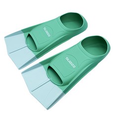 SUB22 浮潛 潛水 游泳蛙鞋 雙色短蛙鞋, 薄荷綠