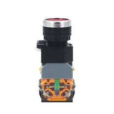 자동 잠금 전원 스위치 복귀 조그 버튼 LED 포함 적색 12V 1 개, 03 12V, 02 Self locking, 05 하얀색