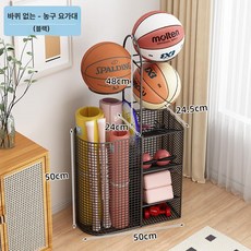 공보관 공정리 보관함 바퀴 축구공 거치대 접이식 바구니, 1개, 블랙 단일 업그레이드농구