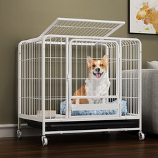 반려동물 케이지 강아지 철장 사각철장, 1개, 흰색