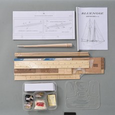 1：72BLUENSE藍鼻號木製帆船拚裝模型套材DIY手工裝飾模型套件, 1#cln#72藍鼻號帆船套件, 1個