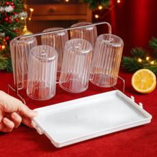 리치라라 물자국없이 스텐 컵건조대, 1개, 실버