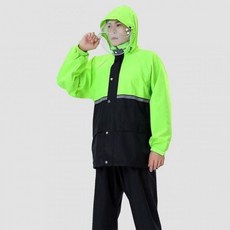 오토바이 바이크 자전거 배달 형광 우비 우의 방수, 상세페이지 참조
