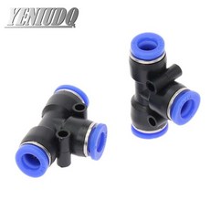 PE PEG 3방향 T자형 티형 공압 4mm16mm 외경 호스 튜브 푸시인 에어 피팅 퀵 피팅 커넥터 어댑터, [05] PE-10mm
