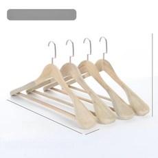 양복 옷걸이 2개 넓은 어깨형 무거운 옷 전용 베이직, 3개, 내추럴 우드 라벤더 우드 평면 후크 코트 행거