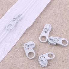 Joeunmall 3호 홈패션 지퍼머리 코일 지퍼고리, 50개, 화이트